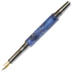 Art Deco Fountain Pen - Blue Box Elder - Image 2