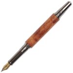 Art Deco Fountain Pen - Amboyna Burl - Image 2