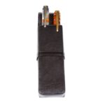 Leather Pen Box - Black Double - Image 2