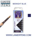 12 Pack Universal Fountain Pen Cartridges - Midnight Blues