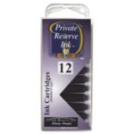 12 Pack Universal Fountain Pen Cartridges - Ebony Purple - Image 2