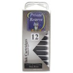 12 Pack - Private Reserve Ink, Universal Fountain Pen Ink Cartridges Clear Case, Ebony Brown - Image 2