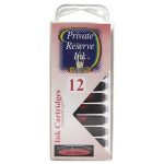 12 Pack - Private Reserve Ink, Universal Fountain Pen Ink Cartridges Clear Case, Rose Rage - Image 2