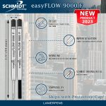 Imprinted Schmidt easyFLOW9000 Ballpoint Refill- Black Ink, Fine Tip 0.8mm - Pack of 3 - Image 3