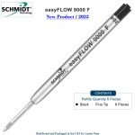 Imprinted Schmidt easyFLOW9000 Ballpoint Refill- Black Ink, Fine Tip 0.8mm - Pack of 6 - Image 2