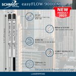 Imprinted Schmidt easyFLOW9000 Ballpoint Refill- Black Ink, Medium Tip 1.0mm - Pack of 10 - Image 3