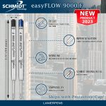 Imprinted Schmidt easyFLOW9000 Ballpoint Refill- Black & Blue Ink, Fine Tip 0.8mm - Pack of 2 - Image 3