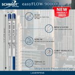 Imprinted Schmidt easyFLOW9000 Ballpoint Refill- Blue Ink, Fine Tip 0.8mm - Pack of 4 - Image 3