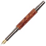 Art Deco Fountain Pen - Afzilia Snakeskin - Image 2