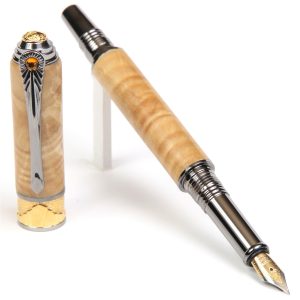Art Deco Fountain Pen - Box Elder