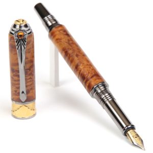 Art Deco Fountain Pen - Yellow Box Elder