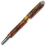 Art Deco Fountain Pen - Copper and Green Pine Cone - Image 3
