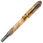 Art Deco Fountain Pen - Buckeye Burl - Image 3