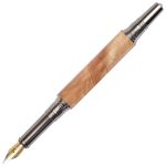 Art Deco Fountain Pen - Maple Burl - Image 2