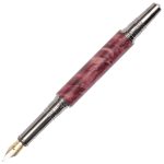 Art Deco Fountain Pen - Red Maple Burl - Image 2