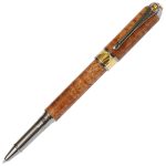 Art Deco Rollerball Pen - Afzilia Snakeskin