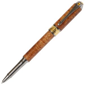 Art Deco Rollerball Pen - Afzilia Snakeskin