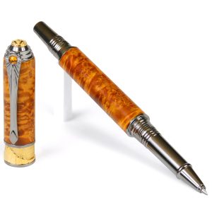 Art Deco Rollerball Pen - Yellow Box Elder