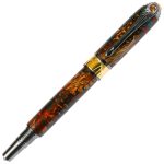 Art Deco Rollerball Pen - Copper and Green Pine Cone - Image 3