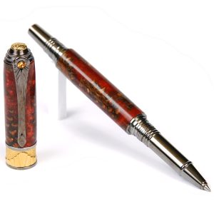 Art Deco Rollerball Pen - Copper Pine Cone