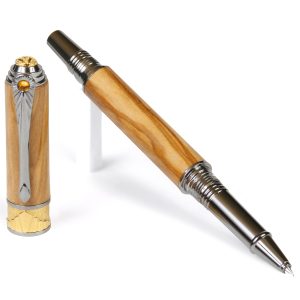 Art Deco Rollerball Pen - Olivewood