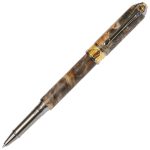 Art Deco Rollerball Pen - Gray and Black Maple Burl - Image 2