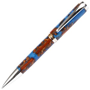 Baron Ball Point Pen - Turquoise Pine Cone