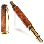 Baron Fountain Pen - Amboyna Burl