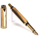 Baron Fountain Pen - Black & White Ebony