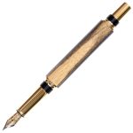 Baron Fountain Pen - Black & White Ebony - Image 2