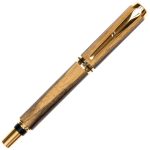 Baron Fountain Pen - Black & White Ebony - Image 3