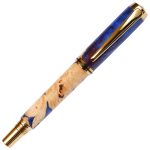Baron Fountain Pen - Midnight Raven Burl End Cap - Image 3