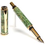 Baron Fountain Pen - Green Maple Burl
