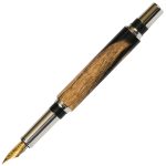 Baron Fountain Pen - Black & White Ebony - Image 2