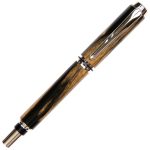 Baron Fountain Pen - Black & White Ebony - Image 3