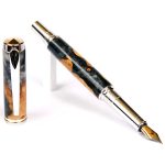 Baron Fountain Pen - Galaxy Burl End Cap