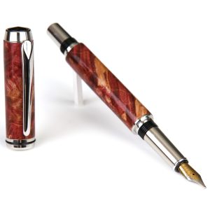 Baron Fountain Pen - Red Maple Burl