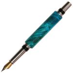 Baron Fountain Pen - Turquoise Box Elder - Image 2