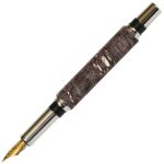 Baron Fountain Pen - Gray & Black Maple Burl - Image 2