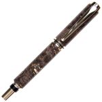 Baron Fountain Pen - Gray & Black Maple Burl - Image 3