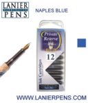 12 Pack Universal Fountain Pen Cartridges - Naples Blues