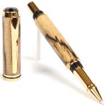 Baron Rollerball Pen - Black & White Ebony