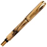 Baron Rollerball Pen - Black & White Ebony - Image 3