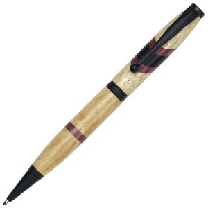 Comfort Twist Pen - Yellowheart with Purpleheart Inlays