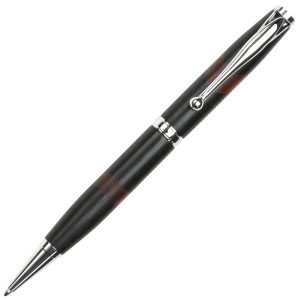 Comfort Twist Pen - Ebony with Red Heart Inlays