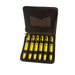 Aston Leather Pen Case Zippered Collectors - 6 Pen Holder Black Case - Image 3