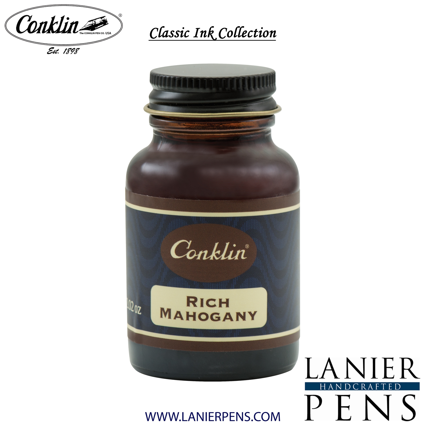 CK70068-2T.jpg Conklin 60ml Ink Bottle - Rich Mahogany - Image 1